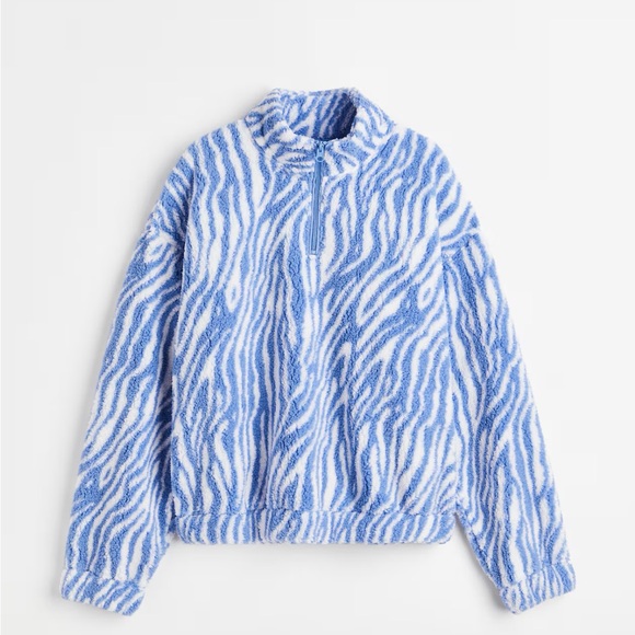 H&M Sweaters - H&M Blue and White Patterned Women's Sweater
